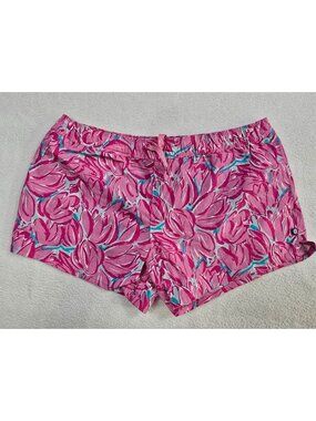 Lauren James Pink Tulip Floral Print Womens Shorts S